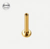 Barra Push-in de Titanio Chapado en Oro 14K