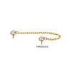 Top de Gema Engastada Doble Sin Rosca PVD Oro de 24Kt con Colgante...
