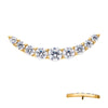 con PVD Oro 24Kt, Roscado Internamente con Bisel de Cz Redondo en...