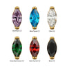Top de gemas CZ marquesa de 4 mm con doble garra en V, sin rosca...