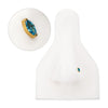 Top de gemas CZ marquesa de 4 mm con doble garra en V, sin rosca...
