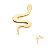 Top de Serpiente Sin Rosca de Titanio PVD Oro de 24 Quilates