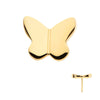 Top Mariposa Sin Rosca de Titanio PVD en Oro de 24 Quilates