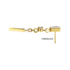 Top de baguette engastado con gema de oro de 24 quilates PVD de titanio