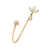 Top de Gema Redonda con Bisel Marquesa Trinidad y Dúo de 24Kt Oro