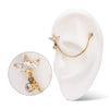 Top de Gema Redonda con Bisel Marquesa Trinidad y Dúo de 24Kt Oro