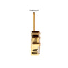 Top de racimo de flores en forma de pera V-Prong vertical sin 24Kt