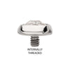 Punta Dermal de Cristal Swarovski de Titanio de 14g