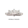con Rosca Int. y Forma de Diamante con CZ en Clúster de 5, Diseño...