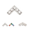 con Rosca Int. y Montura de Garras Conjunto de 5 CZ Redondos en...