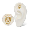 bañado en oro de 24Kt PVD con Rosca Int., diseño de 5 agrupaciones...