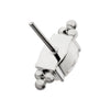 Titanio sin rosca "Nova Oval" engaste de gema con púas 7.7mm